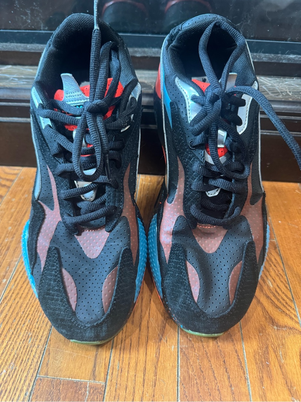 Puma Men's Multi-Color Athletic Sneakers - Black, Red, Blue, Green - Picture 2 of 9